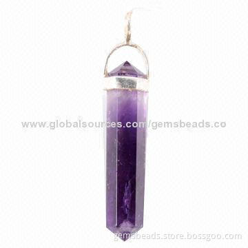 Gemstone Point Pendant for Necklace, Sized 8*30mm